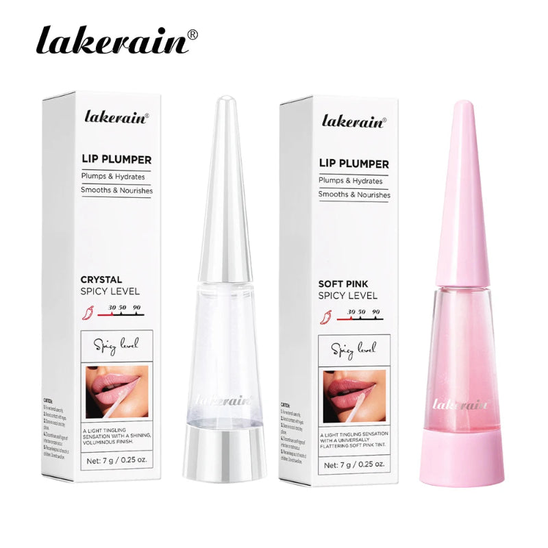 Lakerain Lip Plumper Gloss – Deep Hydration High-Shine Volumizing Lip Moisturizer