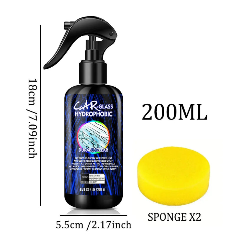 Water Repellent Spray Anti Rain Coating for Car Glass Hydrophobic Windshield Mirror Auto Polish Kit