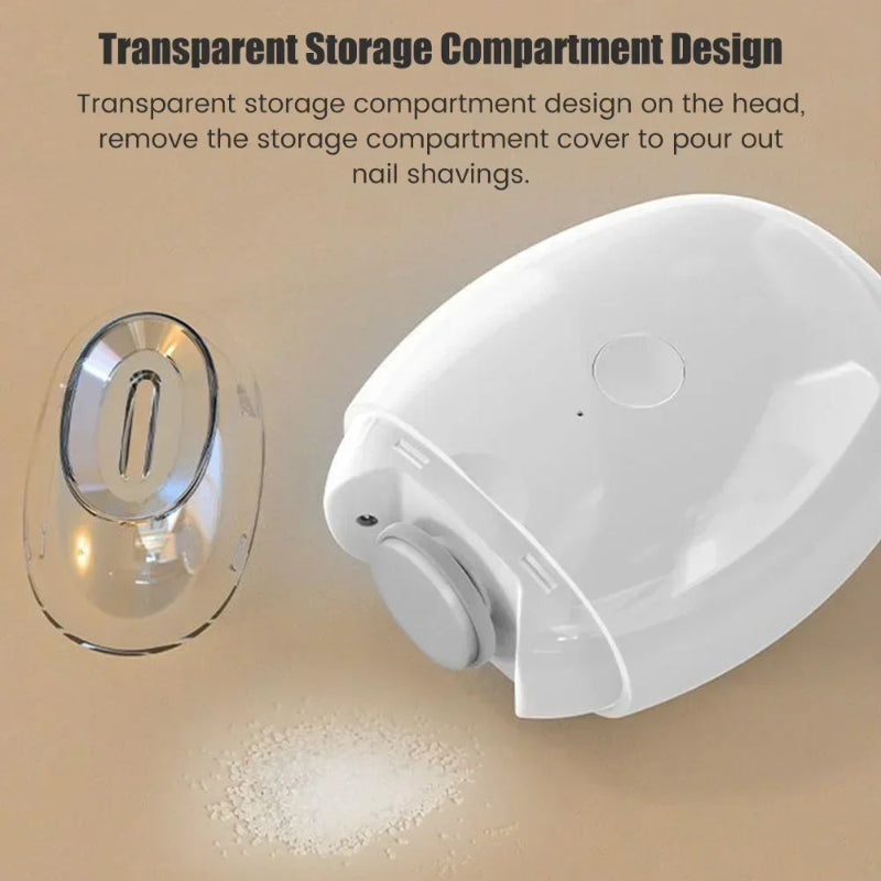 Electric Nail Cutter – White Nail Trimming Device