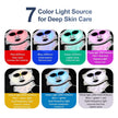 Silicone LED Face & Neck Mask – 7 Color Photon LED Red Light Infrared Therapy Facial Mask for Skin Care