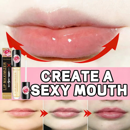 Kiss Beauty Lip Plumper Serum – Long Lasting Lip Plumping Oil Essence for Moisturizing & Lip Care