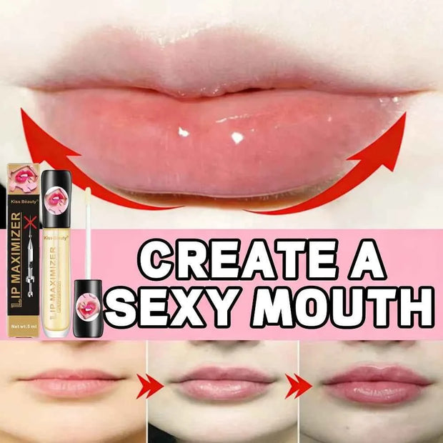 Kiss Beauty Lip Plumper Serum – Long Lasting Lip Plumping Oil Essence for Moisturizing & Lip Care