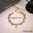 Heart Link Bracelet Set – Gold-Tone & Silver-Tone Stackable Bracelets