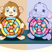 Montessori Cartoon Animal Dart Board Sticky Ball Game for Kids 2-4 Years Educational Interactive Toy Baby Family Indoor Activity