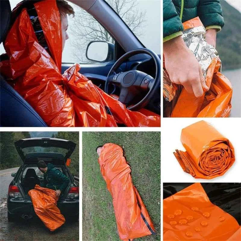Emergency Sleeping Bag Life Bivy Sack Waterproof Mylar Blanket for Survival Kits