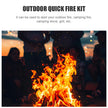 1-Box 170g Fatwood Fire Starter Sticks with Metal Storage Tin for Outdoor Camping