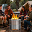 Wood Burning Smokeless Fire Pit Large Stainless Steel Outdoor Firepit with Carry Bag for Camping & Preppers Gear