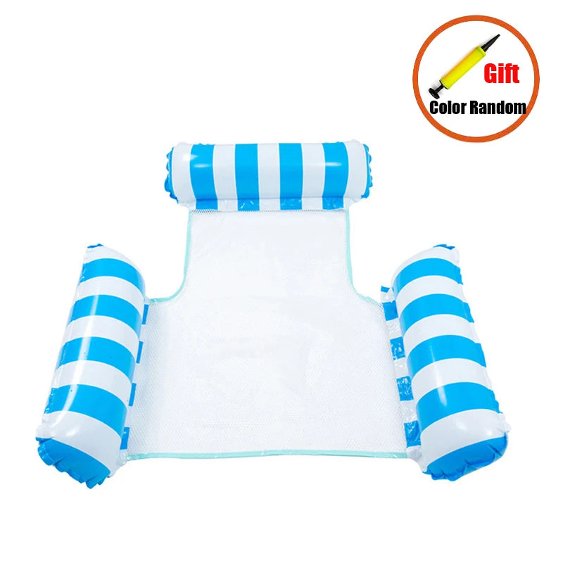 Inflatable Pool Lounger – Floating Chair with Backrest & Armrest | Multi-Color Adult Pool Float