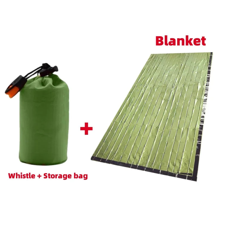 Emergency Sleeping Bag Mylar Blanket Waterproof Lightweight Survival Shelter for Camping & Hiking