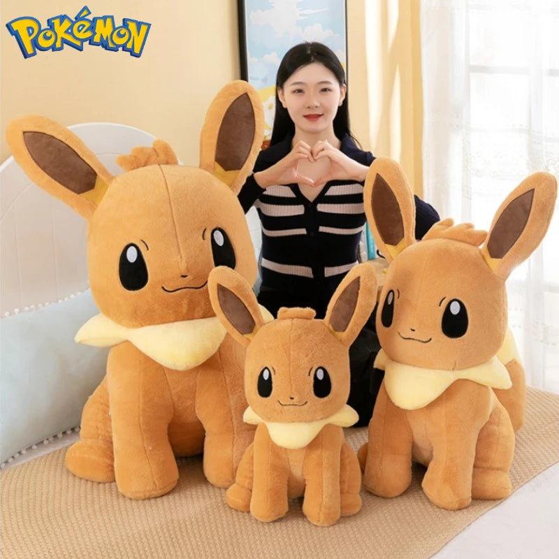 Pokémon Eevee Plush Pillow – Soft Stuffed Toy, 45/55/75 cm
