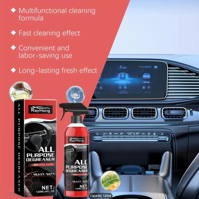 RayHong All-Purpose Degreaser 120ml – Car & Household Foam Cleaner