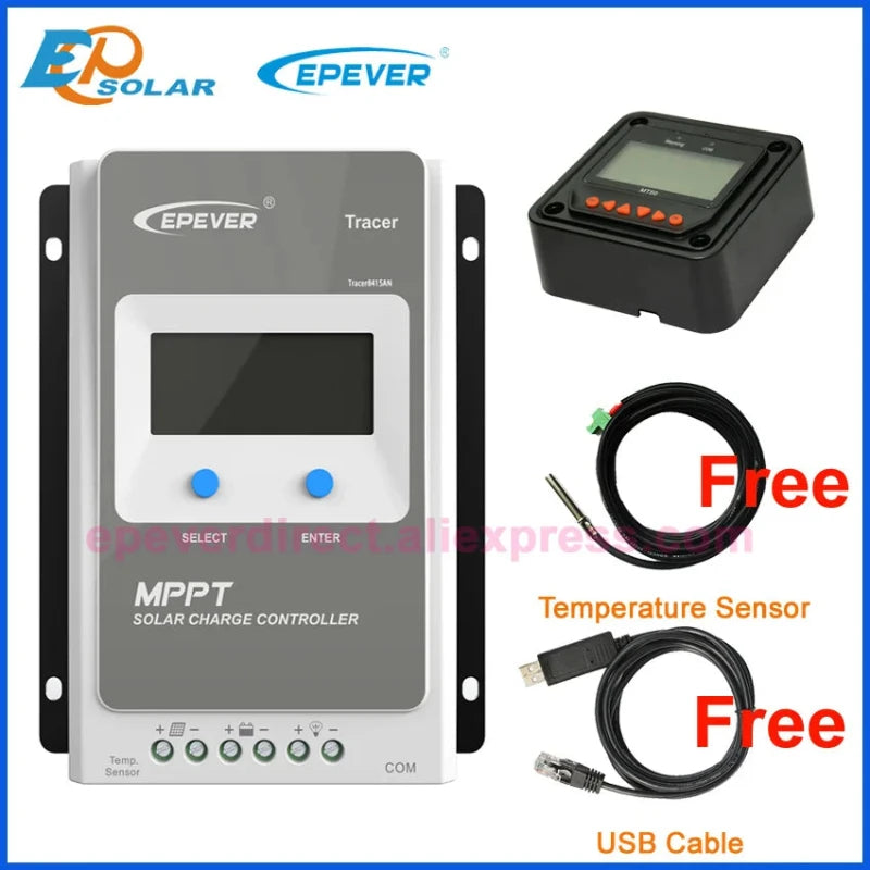 EPEVER Tracer MPPT Solar Charge Controller 10A 20A 30A 40A 12V/24V Solar Battery Regulator