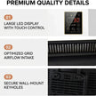 1800W Wall-Mounted Heating & Cooling Fan with Remote Control, LED Display & Touch Controls