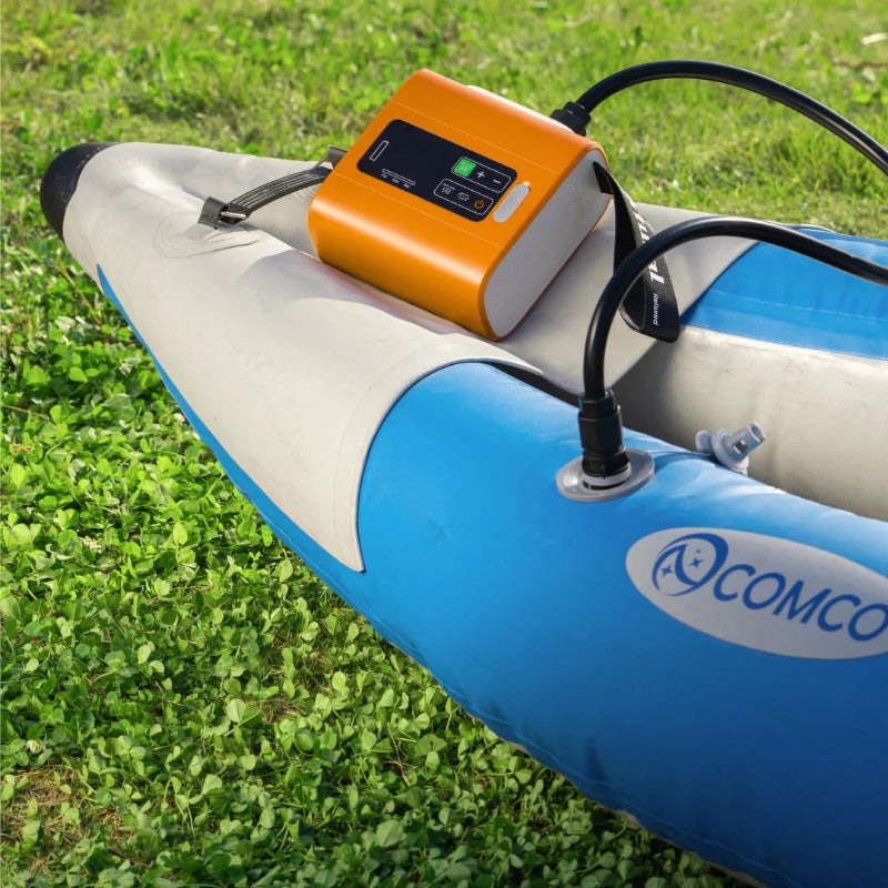 WESTTUNE Rechargeable Portable Electric Air Pump with Inflation, Deflation, LED Display and Nozzle Set