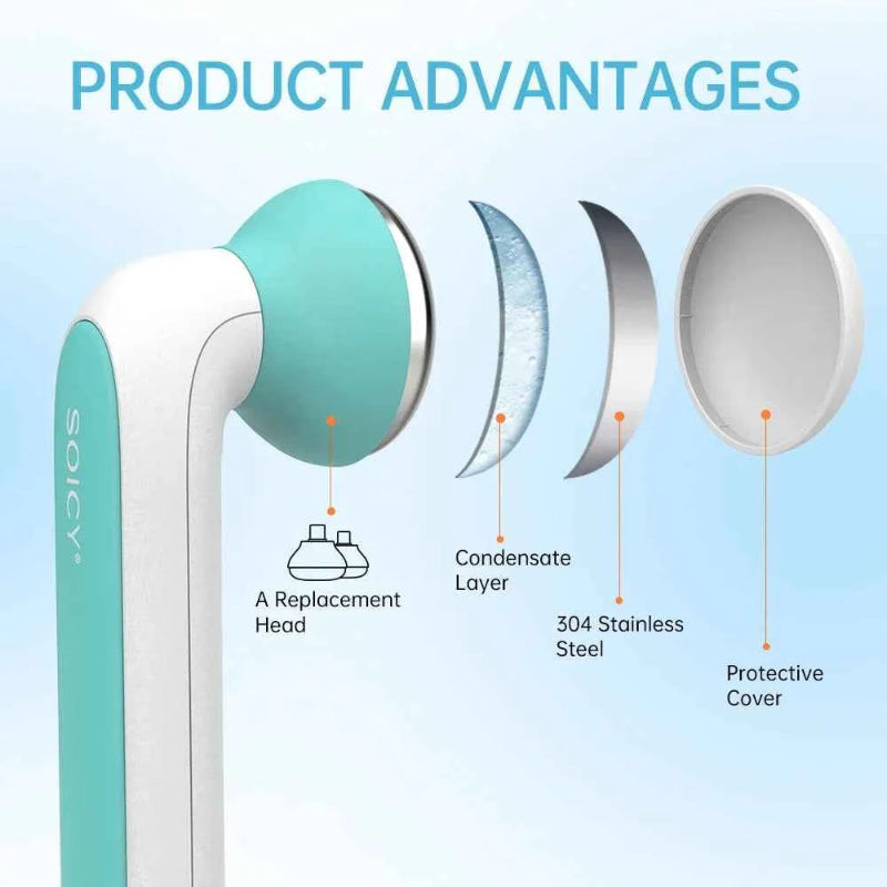 Face Ice Roller Eyes Facial Cooler Neck Face Massagers Ice Massage Roller Cooling Derma Stamp Cold Therapy Skincare With 2 Heads