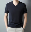 Men’s Solid V-Neck Short-Sleeve Casual T-Shirt – Multiple Colors