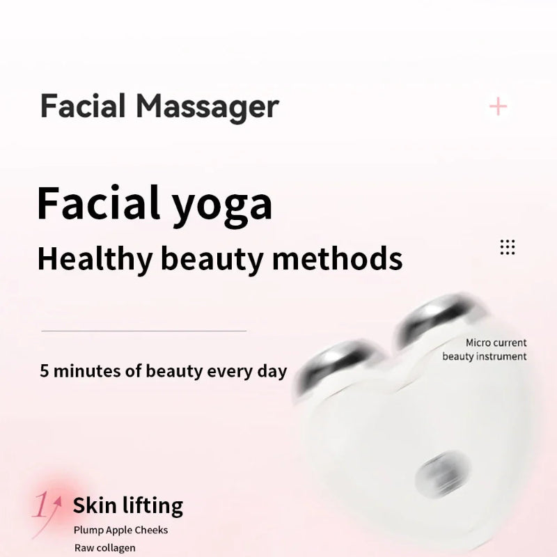 KEMOKO Micro Current Beauty Device Mini Facial Lifting Roller EMS Massager Skin Care Tool