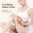Wooden Body Massage Brush with 28 and 33 Rounded Comb Teeth, Finger Grip Handle & Hand Strap