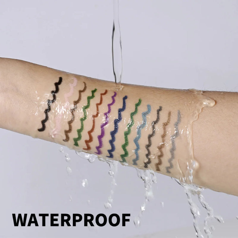 12 Colors Eyeliner Pencil – Long-Lasting Waterproof Smudge-Proof Smokey Eye Makeup
