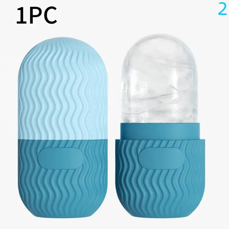 Silicone Cube Tray Shape Facial Ice Roller Reusable Face Massage Roller Skin Care Tool
