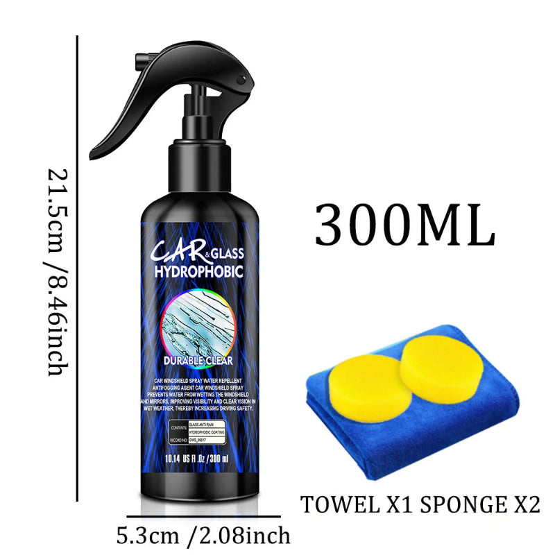 Water Repellent Spray Anti Rain Coating for Car Glass Hydrophobic Windshield Mirror Auto Polish Kit