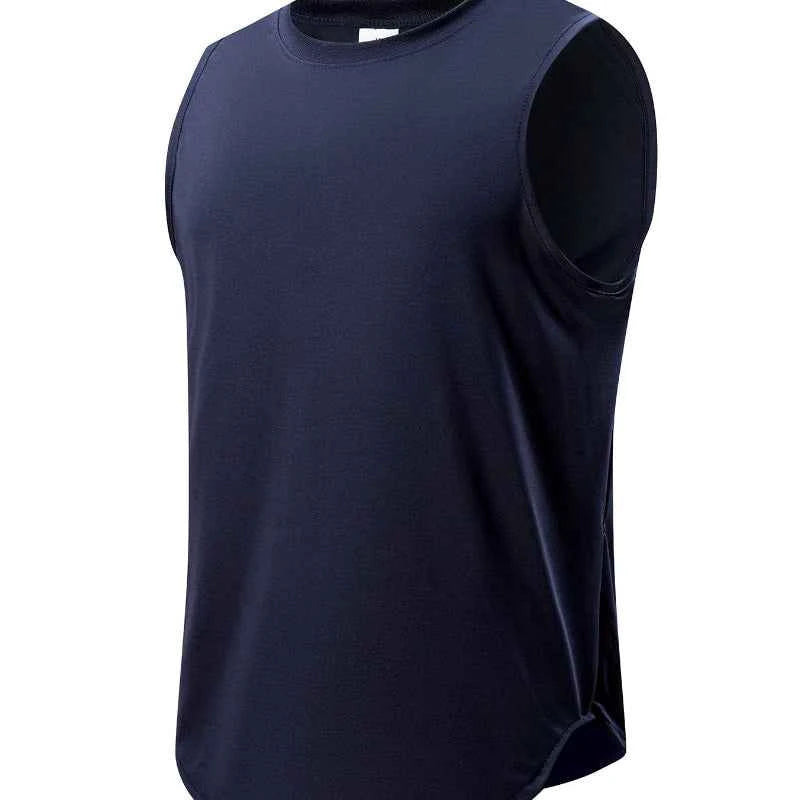 BEVAMA Men's Sleeveless Athletic Tank Top – Moisture-Wicking (White, Blue, Grey, Black, Navy)