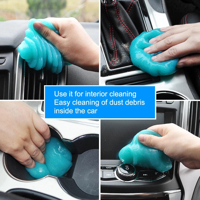 Car Cleaning Gel Slime – Reusable Magic Dust Cleaner Mud for Car Interior, Keyboard, Desk & Household Cleaning