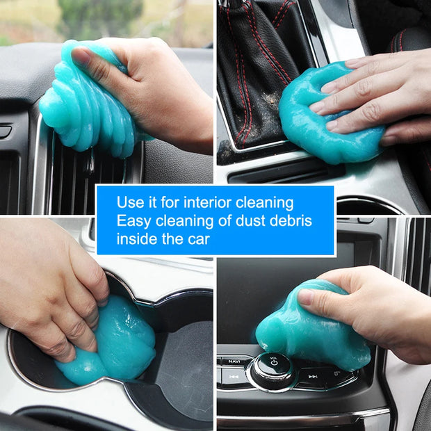 Car Cleaning Gel Slime – Reusable Magic Dust Cleaner Mud for Car Interior, Keyboard, Desk & Household Cleaning