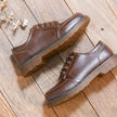 Lace-Up Oxford Style Casual Shoes – Round Toe Chunky Sole Shoes in Black & Brown