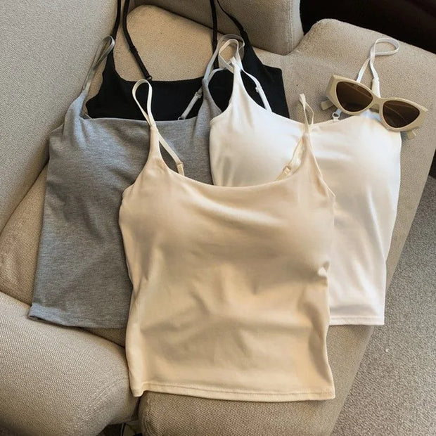 Basic Adjustable Strap Tank Tops