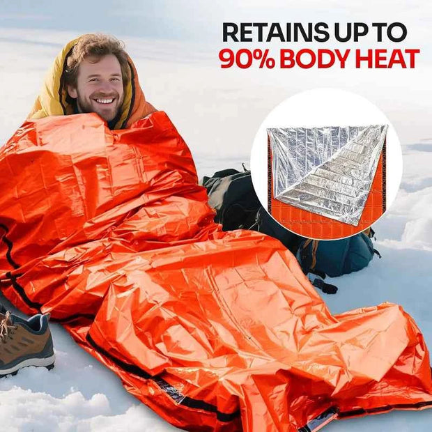 Emergency Sleeping Bag Life Bivy Sack Waterproof Mylar Blanket for Survival Kits
