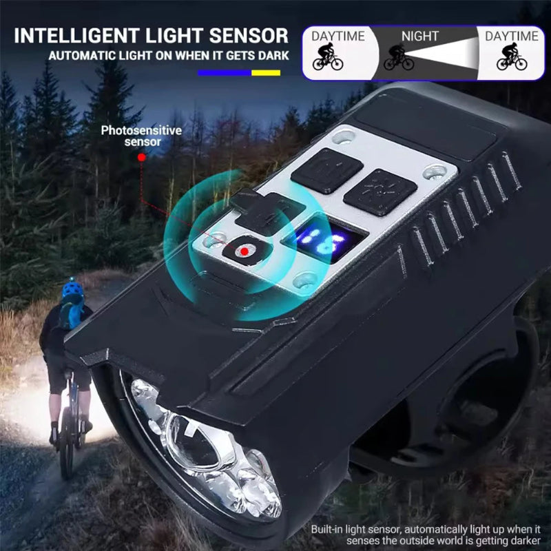 Choice High Lumens Type-C Charging Bike Light with 9 Lamp Beads