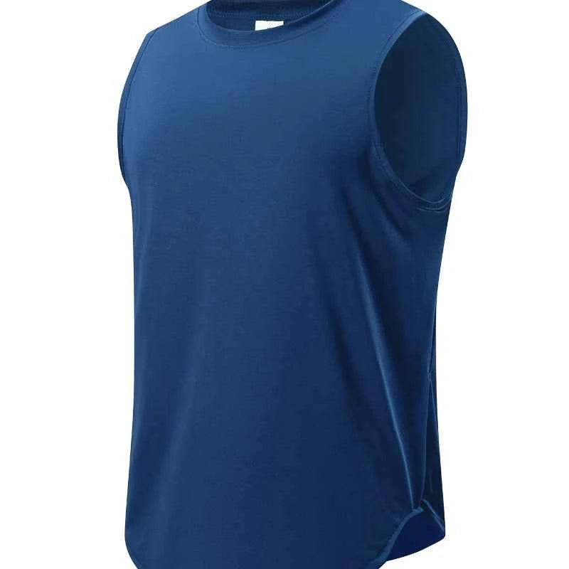 BEVAMA Men's Sleeveless Athletic Tank Top – Moisture-Wicking (White, Blue, Grey, Black, Navy)