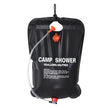 20L Portable Solar Camping Shower Bag with Hose, Shower Head and Hanging Strap