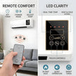 1800W Wall-Mounted Heating & Cooling Fan with Remote Control, LED Display & Touch Controls