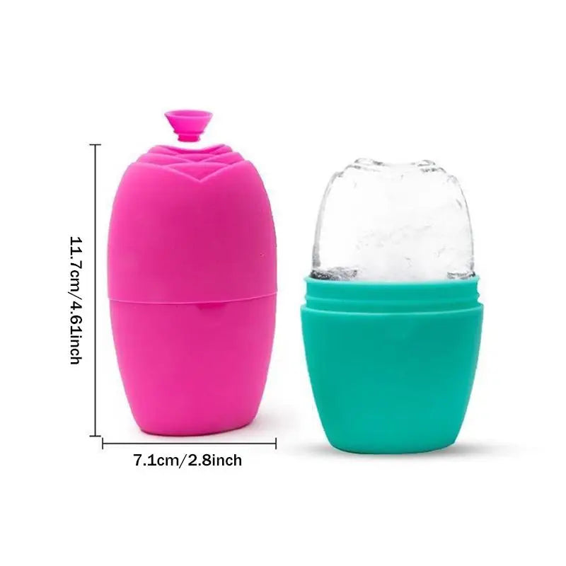 Rose Silicone Ice Roller Facial Massage Tool for Eye Puffiness Skin Care Cooling Beauty Treatment