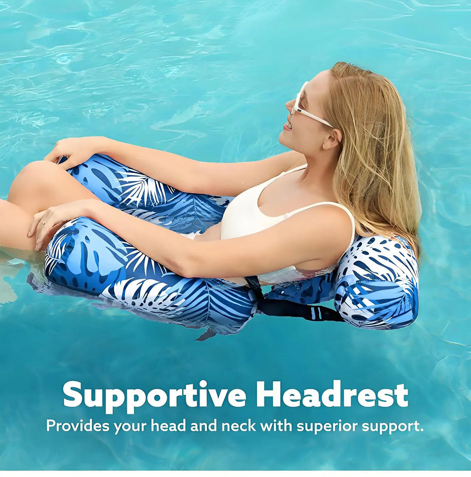 Adult Inflatable Lounger Portable Pool Float Chair Recliner for Relaxation at Swimming Pool, Lake & Beach