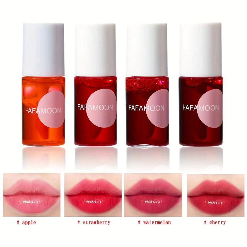 Fruity Lip Tint Water Gloss – Moisturizing Waterproof Liquid Lipstick with High Pigment Long-Lasting Color