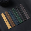 Vintage Leather Watch Strap Replacement Band with Contrast Stitching
