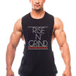 RISE N’ GRIND Men’s Sleeveless Gym Tank Top – Muscle Fit Workout Vest