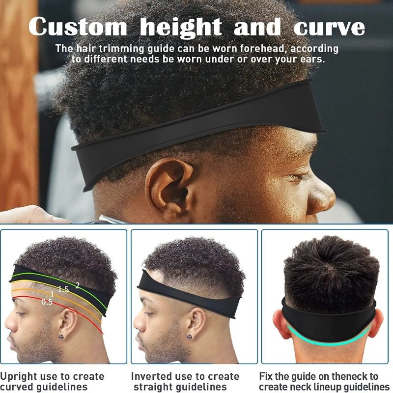 1/3Pcs Barber Hair Comb Kit Flat Top Hair Cutting Fade Comb Adjustable Headband Styling Tool Salon Hair Accessories