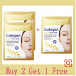 SADOER 10pcs Korean Collagen Facial Mask Anti Wrinkle Anti Aging Moisturizing Brightening Skin Care Mask