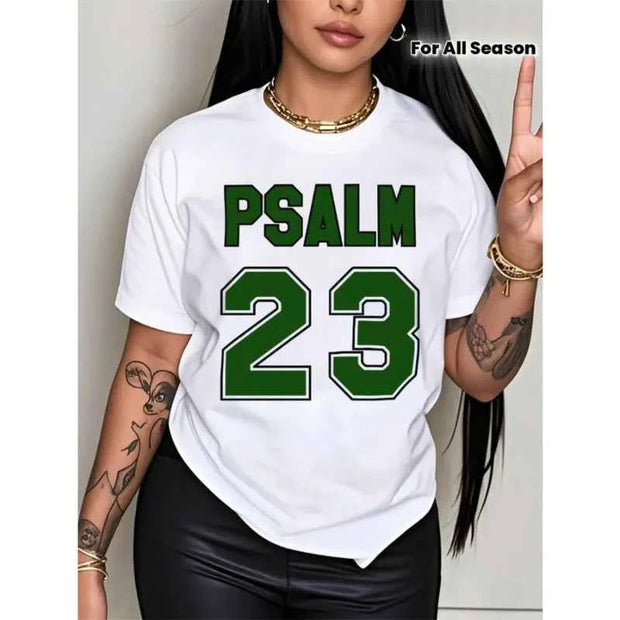 PSALM 23 White T-Shirt – For All Season, Comfortable and Stylish Design