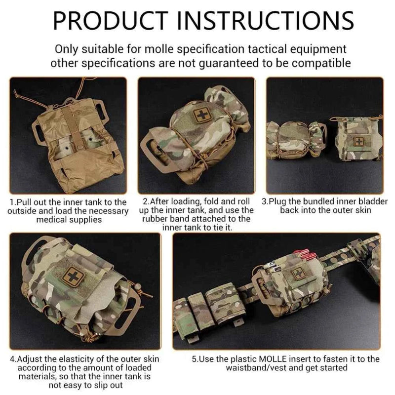 IFAK Kits Tactical First Aid Kit MOLLE Medical Pouch Rapid Deployment Emergency Survival Kit Outdoor First aid Survival Kit
