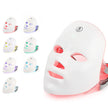 7-Color LED Facial Mask with Neck Light Therapy Mask – Wireless Rechargeable Skin Rejuvenation Beauty Device