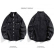 Men Fashion Denim Jackets Coats Loose Fit Pockets Solid Turn Down Collar Full Sleeve Regular Jacket Spring 2025 Causal Clothing