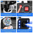 U'King 1200W Fog Machine – 6 LED Colorful Smoke Machine with Remote Control for DJ, Disco, Stage & Party Effects