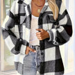Plaid Fleece Button-Down Shirt Jacket