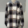 Women's Plaid Hooded Jacket – Long Sleeve Button-Up Casual Coat