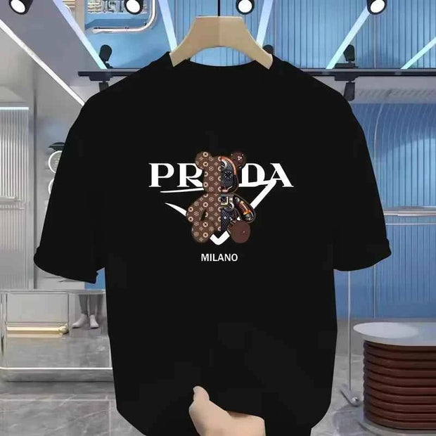 Prada Bear Graphic T-shirt – Stylish Casual Wear for Men